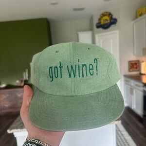 1990s Vintage 'Got Wine?' Strap Back Hat
